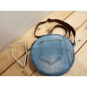 Túi đeo chéo jeans nắp tròn
