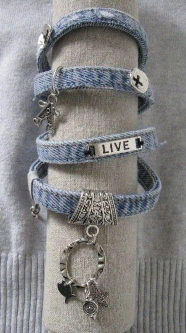 Vòng Tay Denim Charm Vintage