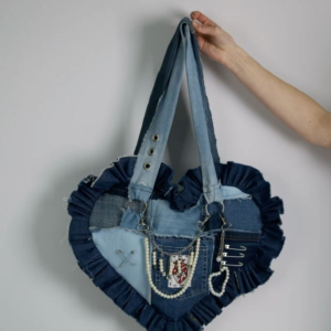 Túi trái tim denim